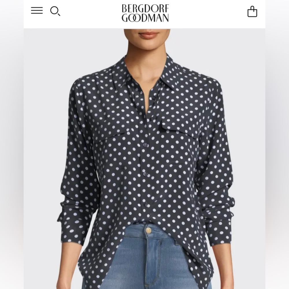 NWT Equipment Slim Signature Silk button down size S
